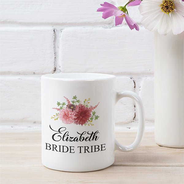 These custom mugs are fully personalizable. Add Bride Tribe to the mug with the date of your special day, or any other text that you may like. all SKUs