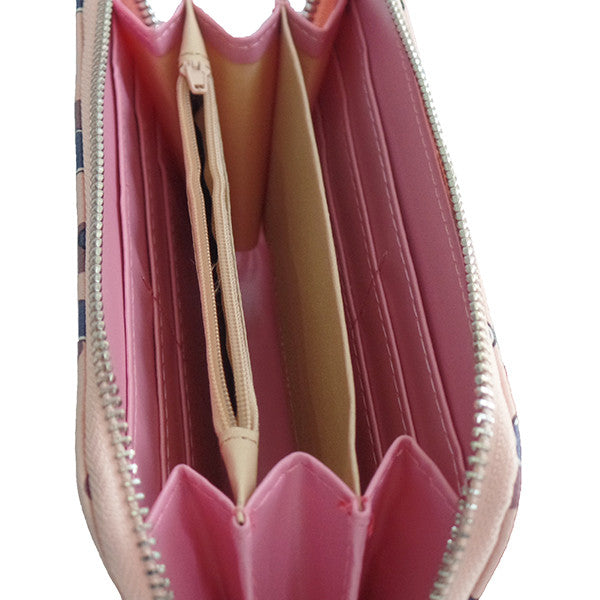 Hearts Wallet Phone Case with Zipper - Gifts Are Blue - 5
