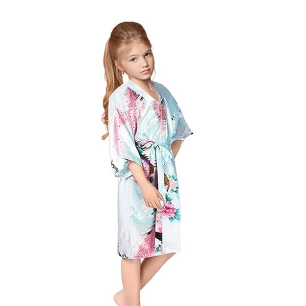Girls Robes, Floral, Sizes 2T-14, Flower Girl Robes, Spa Party - Gifts Are Blue