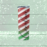 Personalized Tumbler with name featuring snowflake design.