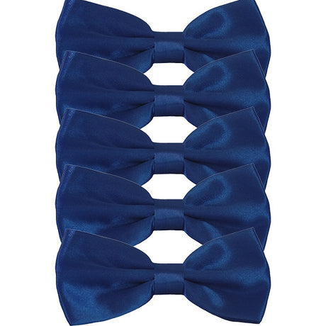 Mens Smooth Satin Feel Formal Pre-Tied Bow Tie Sets - Gifts Are Blue - 11
