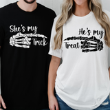 Perfect matching couples halloween shirts. So cute to wear during October with your boo. all SKUs