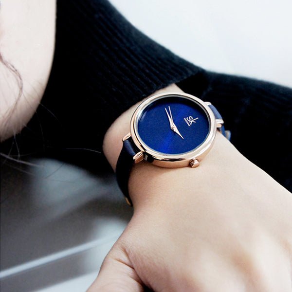 Sk Slim Wristband Minimalist Design Blue Face hand