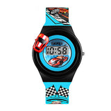 SKMEI Boys Digital Watch with Rotatable Car, 4 to 8 year olds, Main, Light Blue