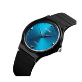 SKMEI Womens Casual Silicone Watch, 30M Water Resistant, Blue/Black