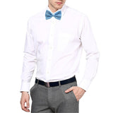 Mens Smooth Satin Feel Formal Bow Tie, Pre-Tied - Gifts Are Blue - 1