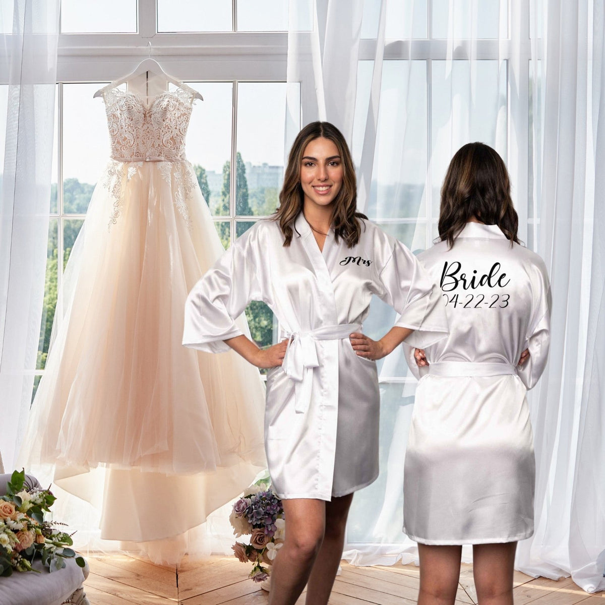 Womens & Girls Personalized Robes, Fully Customized Robe for Bride, Bridesmaid, Birthdays & More - Gifts Are Blue