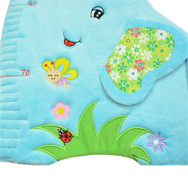sozzy blue elephant height ruler closeup