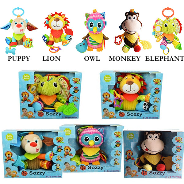 Sozzy Plush Baby Animals Multi Sensory Developmental Activity Toy, 3 to 36 Months, Packaging, all SKUs