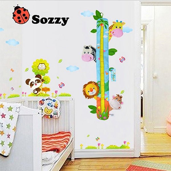 sozzy zoo animals height ruler nursery