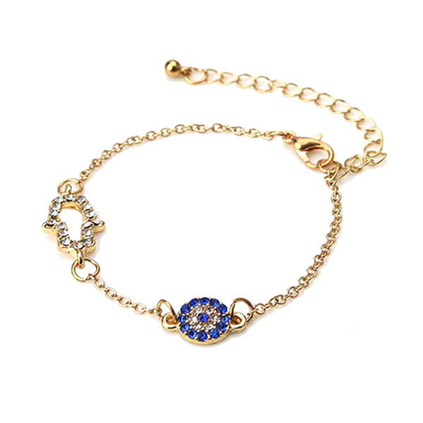 Turkish evil eye jewelry bracelet in gold, a meaningful gift for her, especially for weddings, anniversaries, or new beginnings.