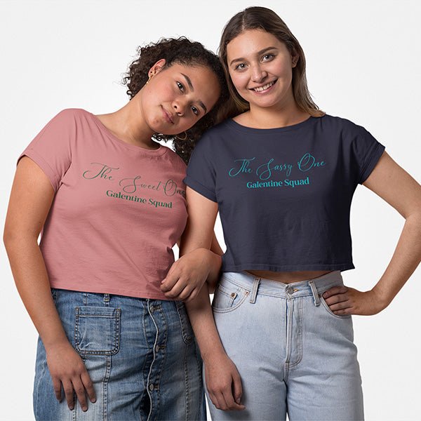 Funny Galentine shirts with phrases such as The Bossy One, The Sassy One, The Lazy One, The Boujee one and more. Great for a girls night out on Valentines Day or a Galentine party. all SKUs