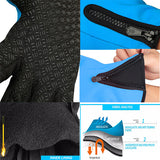 Touchscreen Anti-Slip Waterproof Outdoor Sports Gloves - Gifts Are Blue - 4