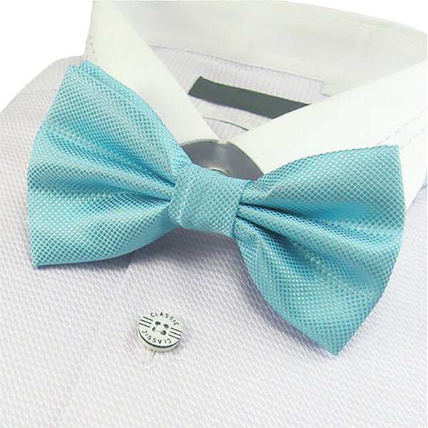 Mens Pre-Tied Blue Bow Tie for Formal Events - Gifts Are Blue