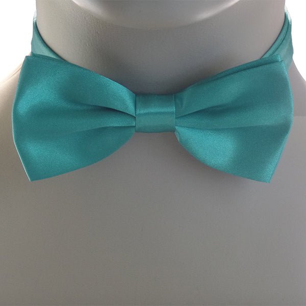 Mens Smooth Satin Feel Formal Bow Tie, Pre-Tied - Gifts Are Blue