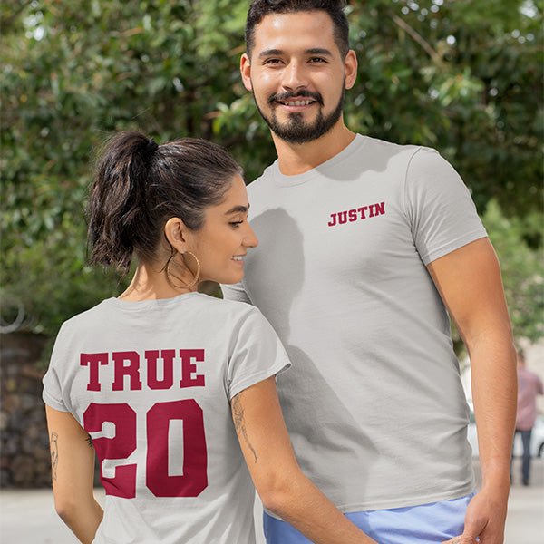 Our matching couple shirts makes great Valentines Day Shirts but can also be used throughout the year for date night, game night, vacation and more. As these are made to order shirts 1 person can go with a hoodie and the other a long sleeve tee, mix and match shirt styles. all SKUs