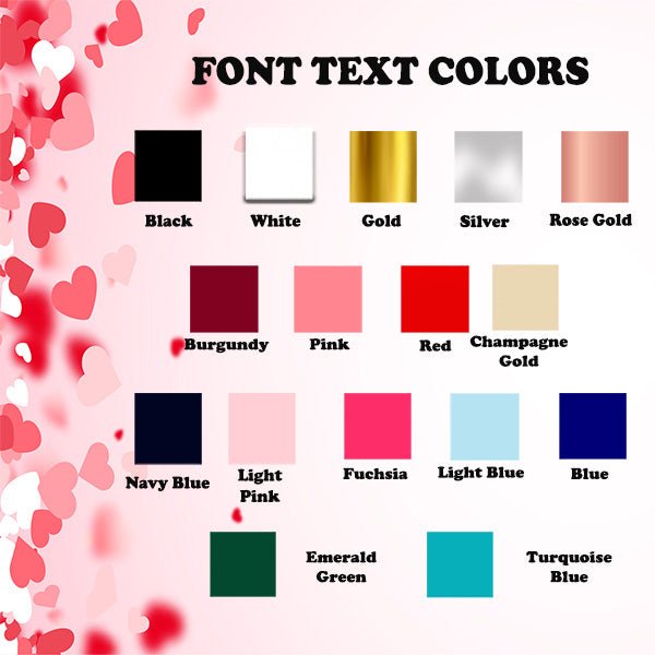 Print options for text on our Thick Thighs Valentine Vibes shirt. Text can be standard print or glitter print. all SKUs