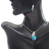 water drop jewelry set necklace and earrings