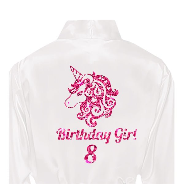 Unicorn Birthday Robes, Personalized Kids Robes with Unicorn Design, Birthday Party Robes, Sleepover Robes, Kids Bathrobes - Gifts Are Blue