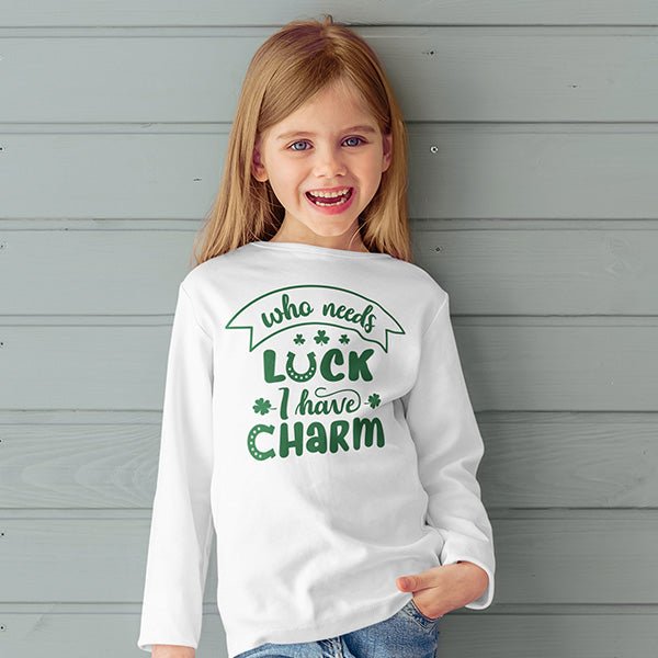 Whether you are a charming man or charming woman this shirt is right on point with the words Who Needs Luck I have Charm. The perfect St Patricks Day Shirt.