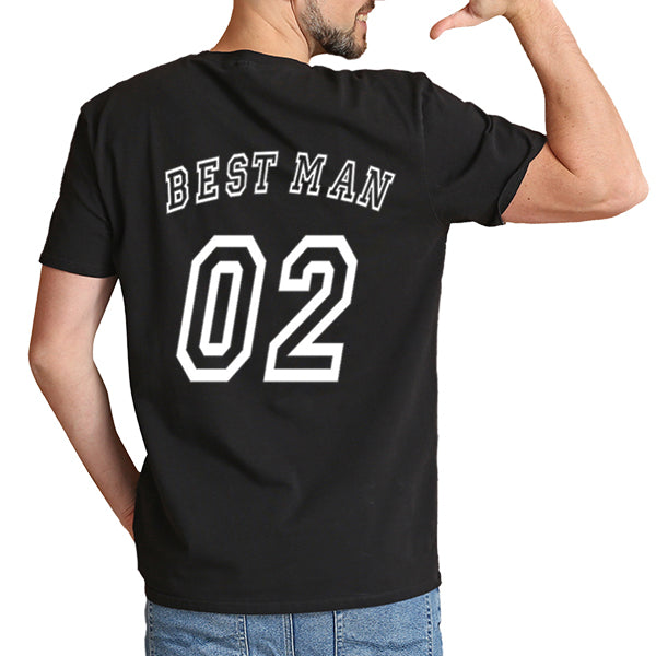 Wolf Pack Groom and Groomsmen Bachelor Party T-Shirts, Crewneck, Bachelor Party Shirts, Groomens Shirts, Groomsmen Tees - Best Man Back View