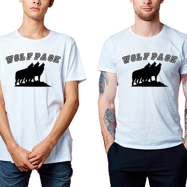 Wolf Pack Groom and Groomsmen Bachelor Party T-Shirts, Crewneck, Bachelor Party Shirts, Groomens Shirts, Groomsmen Tees - Two Models