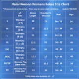 Turquoise Mommy and Me Robes, Floral, Satin, Womens Size Chart Guide, all SKUs