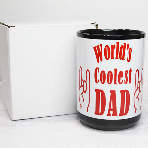 Worlds Coolest Dad Coffee Mug Fathers Day Novelty Mug, Gifts for Dad, Gifts for Grandpa, Fathers Day Coffee Mugs, Coffee Cup - Worlds Coolest Dad Packaging