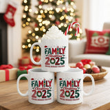 Christmas mugs for the entire family. These family Christmas Mugs features a festive design with the words Making Memories Together.