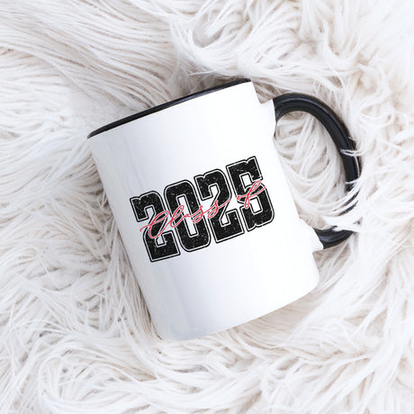 Unique graduation gift for him, Class of 2025 coffee mug. The perfect Graduation Day mug for him with Class of 2025 lettering.