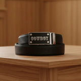 FEDEY Mens Classic Leather COWBOY Statement Buckle Ratchet Belt