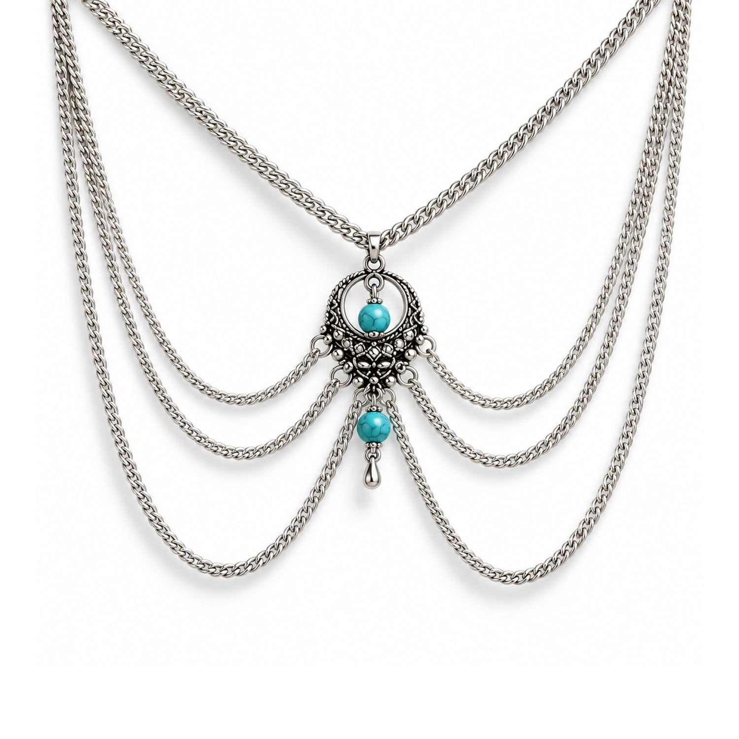 Bohemian Style Beaded Chain Anklet, Barefoot Sandals Set - Gifts Are Blue