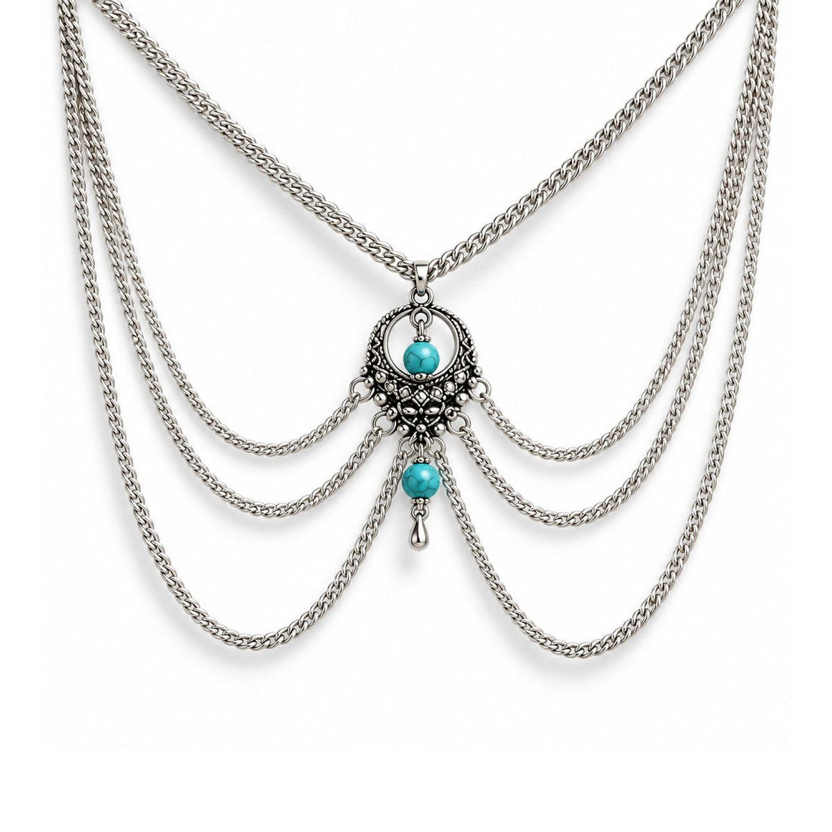 Bohemian Style Beaded Chain Anklet, Barefoot Sandals Set - Gifts Are Blue