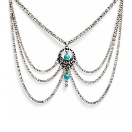 Bohemian Style Beaded Chain Anklet, Barefoot Sandals Set - Gifts Are Blue