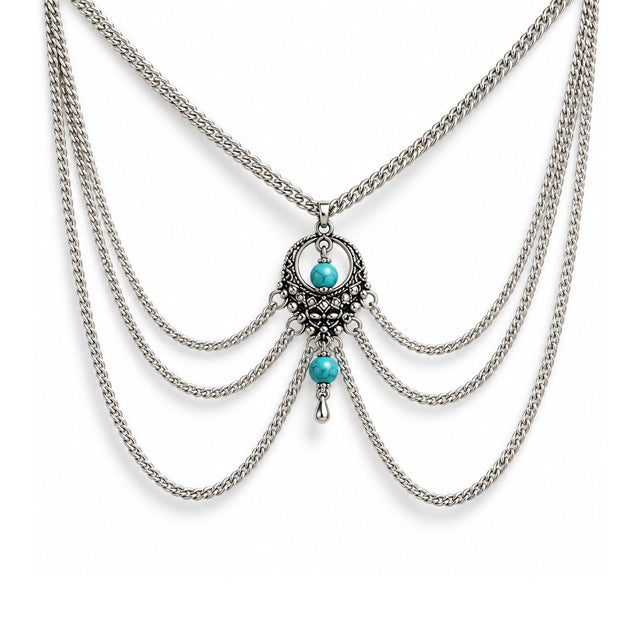 Bohemian Style Beaded Chain Anklet, Barefoot Sandals Set - Gifts Are Blue