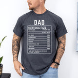 Custom Dad Nutrition Facts Shirt, Funny Fathers Day Gifts From Kids, Personalized Dad Shirt