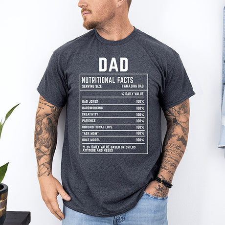Custom Dad Nutrition Facts Shirt, Funny Fathers Day Gifts From Kids, Personalized Dad Shirt