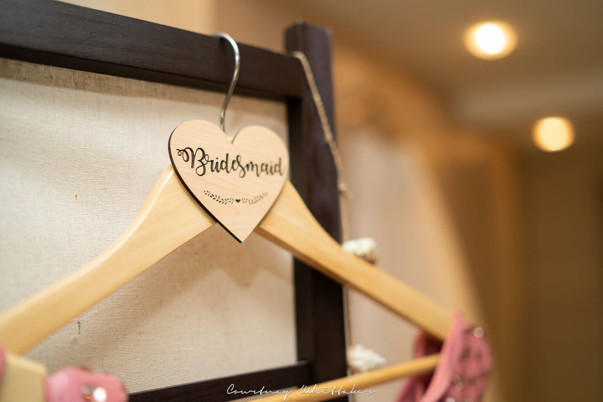 Personalized Clothing Heart Hangers, Bride & Bridesmaid Gifts, Customizable Wedding Gifts, Wedding Gifts