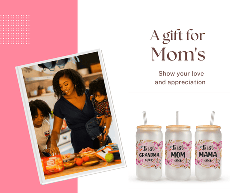 A glass tumbler gift for the best mom, grandma, mama ever. All SKUs. 