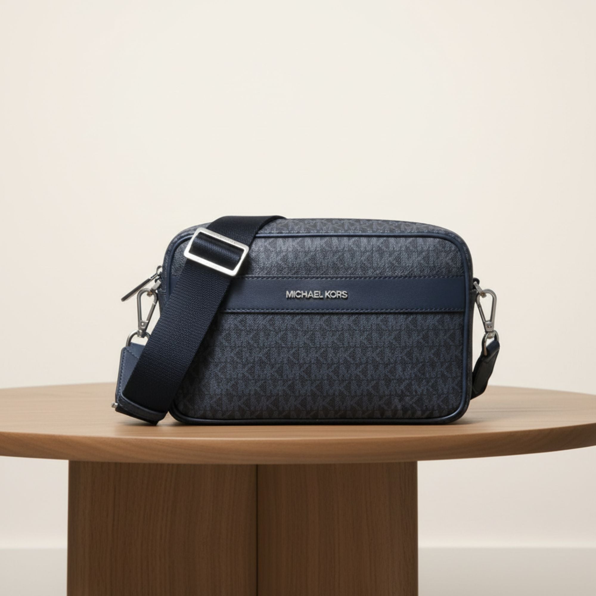 Kenly Large Logo Crossbody Bag, Michael Kors, Navy Blue/Admiral