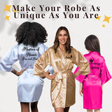 Navy Blue Personalized Bridesmaid Robes, Custom Womens & Girls Robes for All Occasions, Bachelorette Party Robes, Quinceanera Robes, Birthday Robes