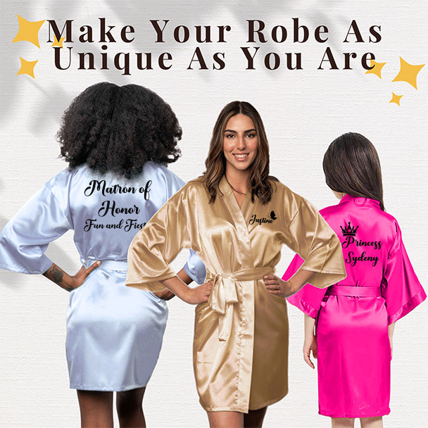 Custom Tiffany Blue Robes for Women and Girls for Weddings, Bachelorette, Quinceañera, and Birthday