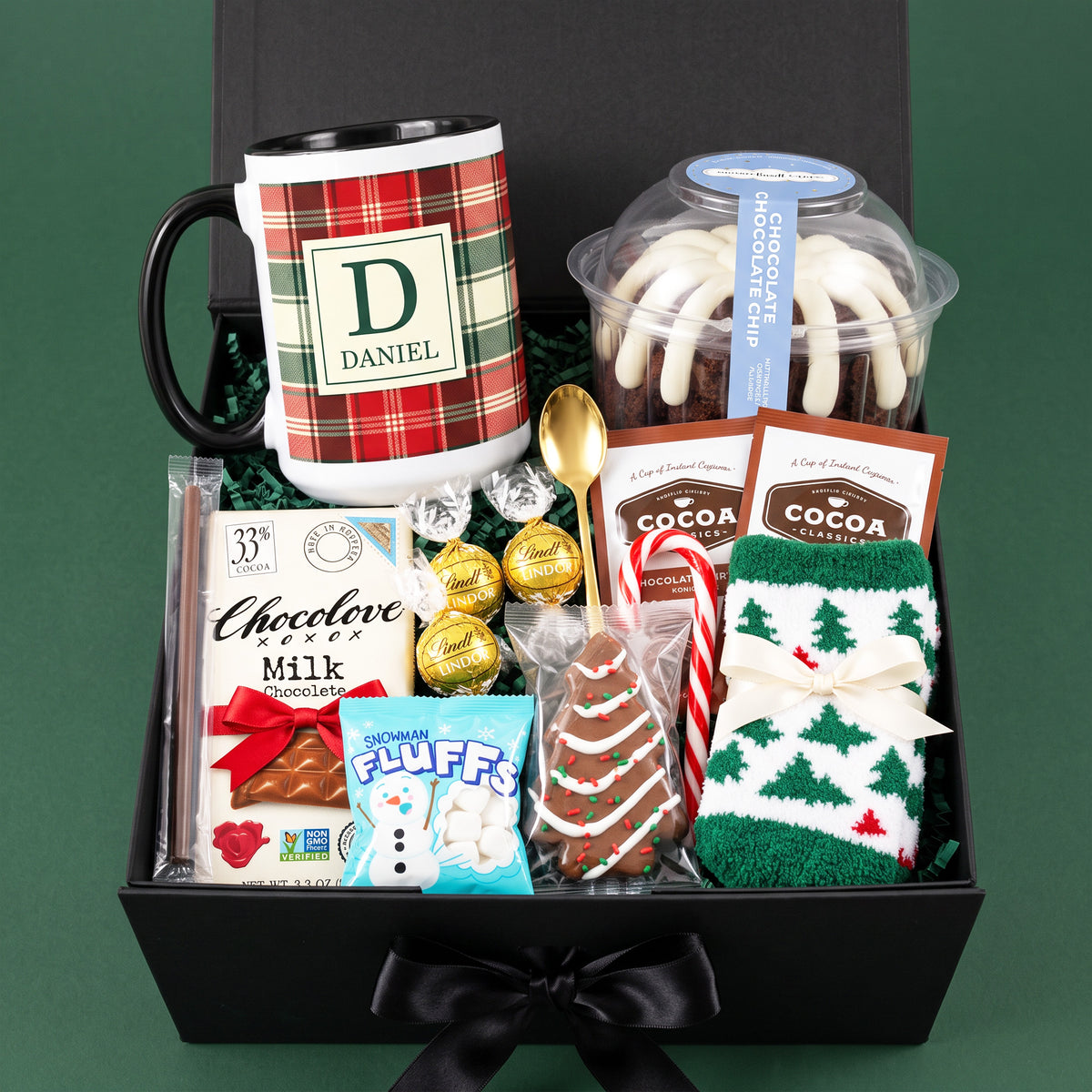 A Very Merry Birthday Christmas Gift Box for Him with Bundt Cake