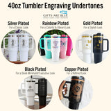 Custom Logo 40oz Tumblers - Am's Angels - Gifts Are Blue