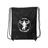 Custom Black Drawstring Bags - Am's Angels - Gifts Are Blue