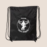 Custom Black Drawstring Bags - Am's Angels - Gifts Are Blue
