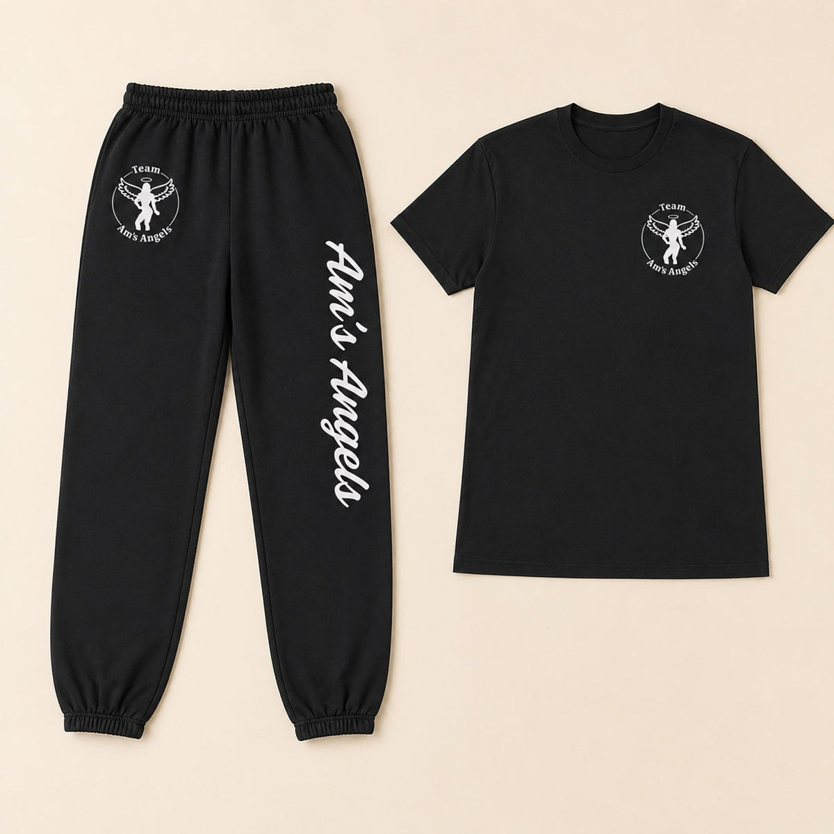 Short Sleeve Tee with Sweatpants Loungewear Set - Am's Angels - Gifts Are Blue