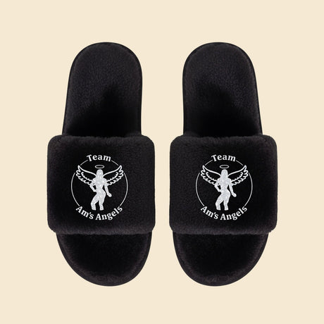 Fluffy Slides - Am's Angels - Logo - Gifts Are Blue