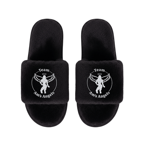 Fluffy Slides - Am's Angels - Logo - Gifts Are Blue