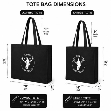 Custom Canvas Tote - Am's Angels - Gifts Are Blue